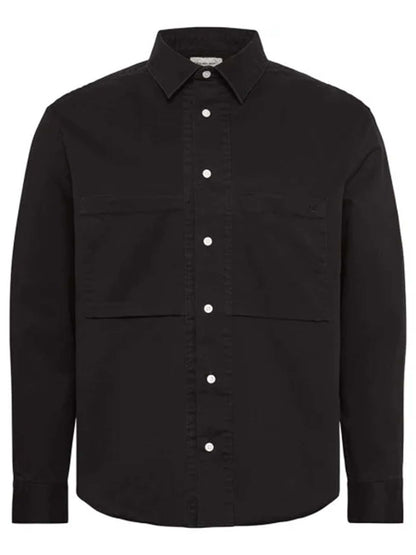 Camicia-giacca overshirt nera da uomo Calvin Klein