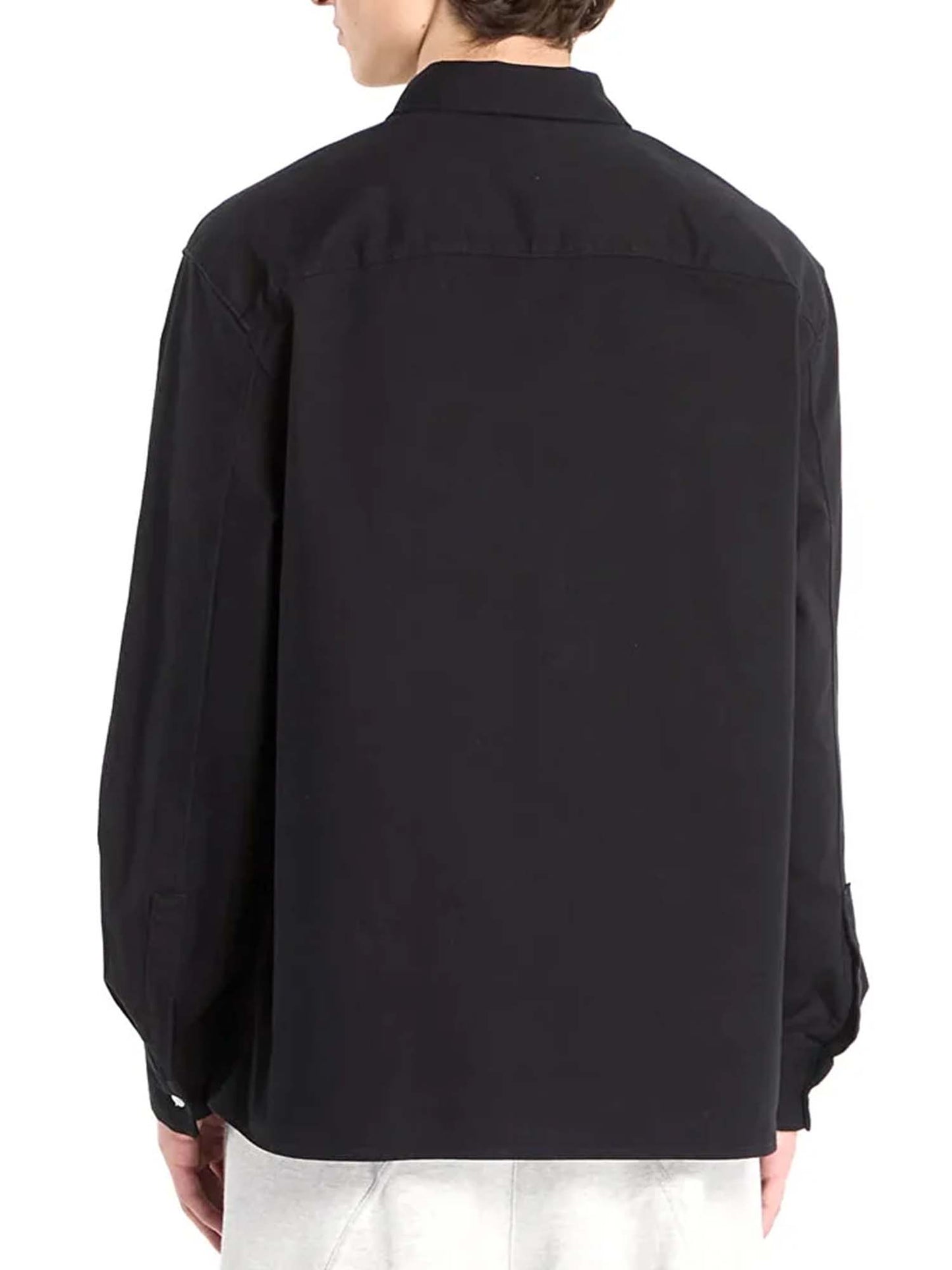 Camicia-giacca overshirt nera da uomo Calvin Klein