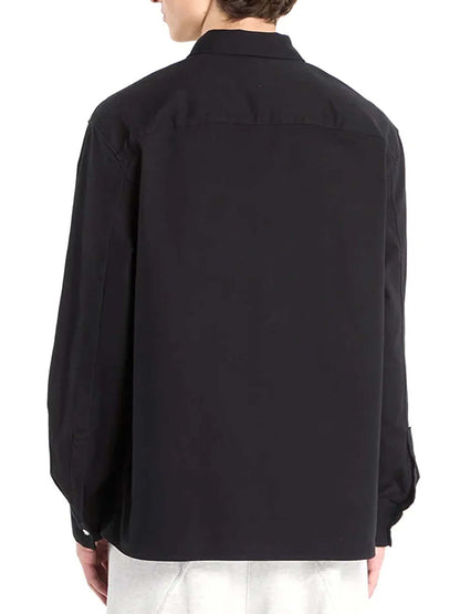 Camicia-giacca overshirt nera da uomo Calvin Klein