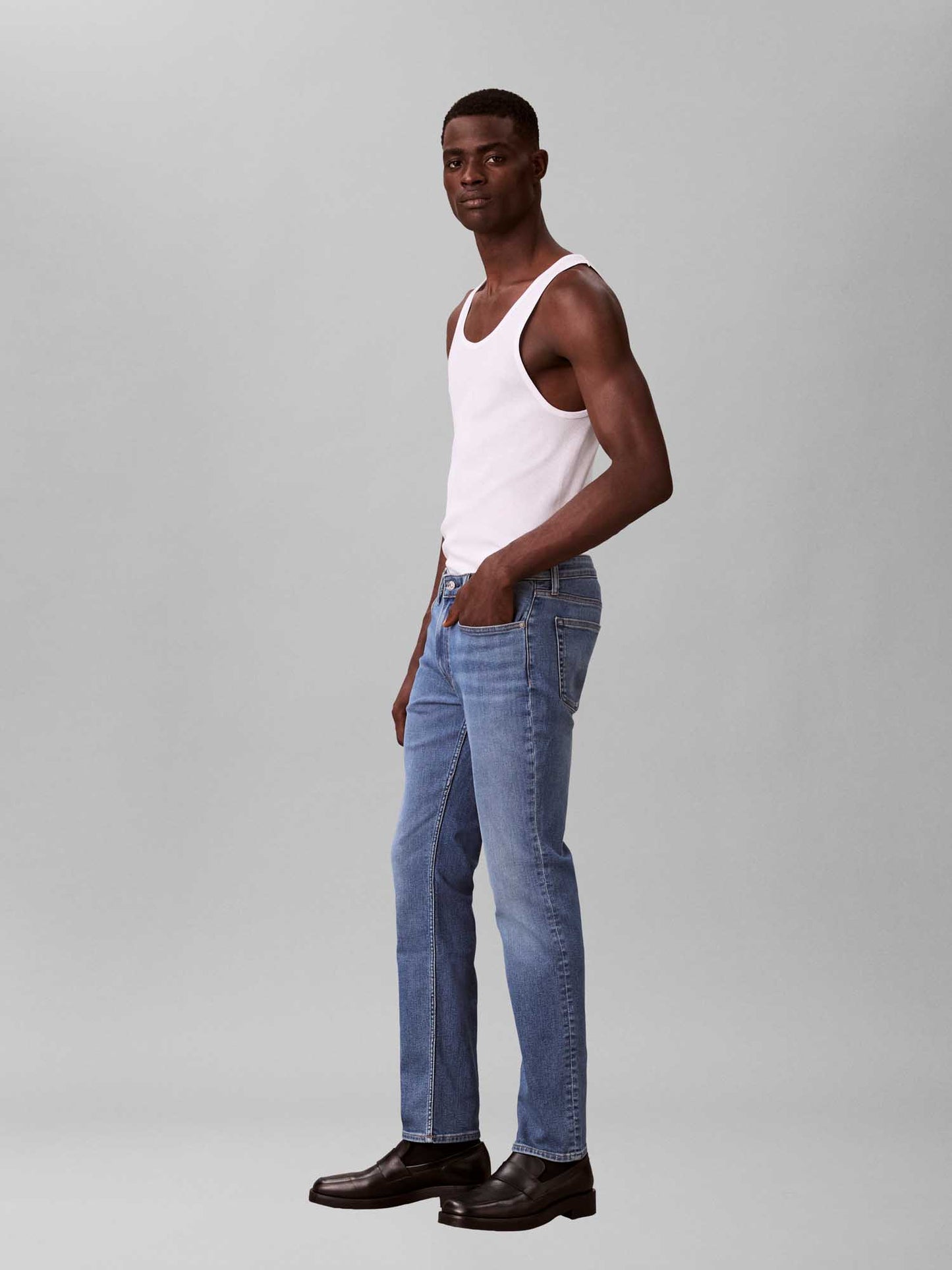 Jeans slim fit Calvin Klein da uomo in denim