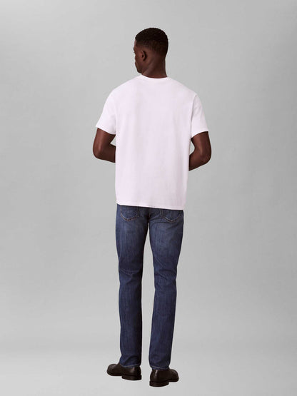 Jeans slim tapered Calvin Klein da uomo in denim blu
