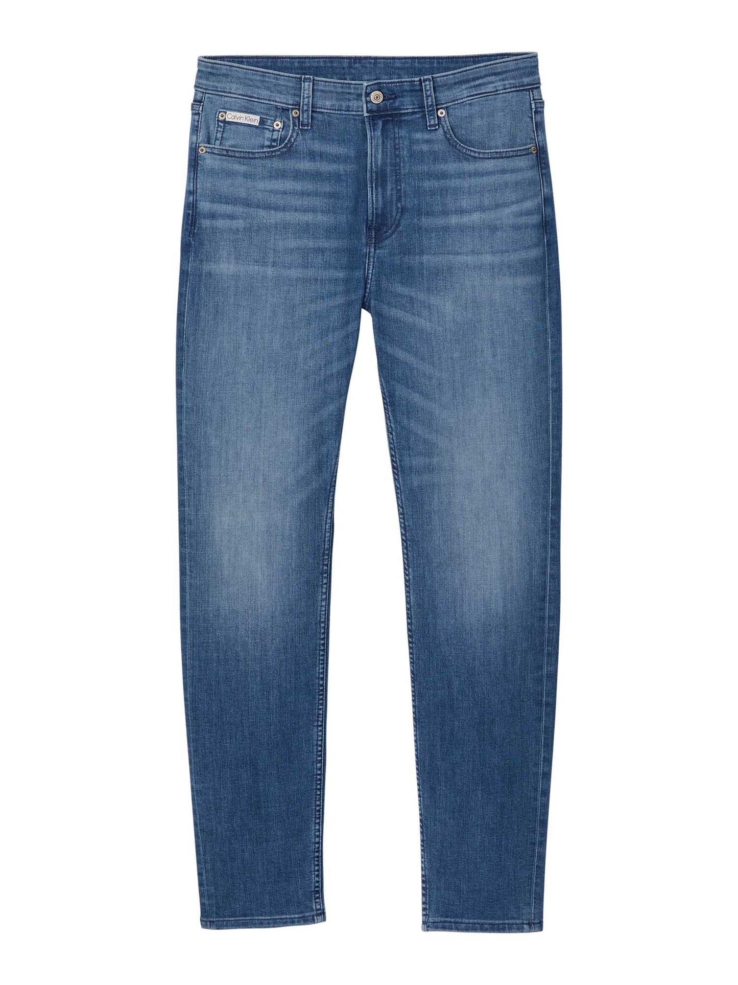 Jeans Calvin Klein slim fit a gamba affusolata uomo in denim