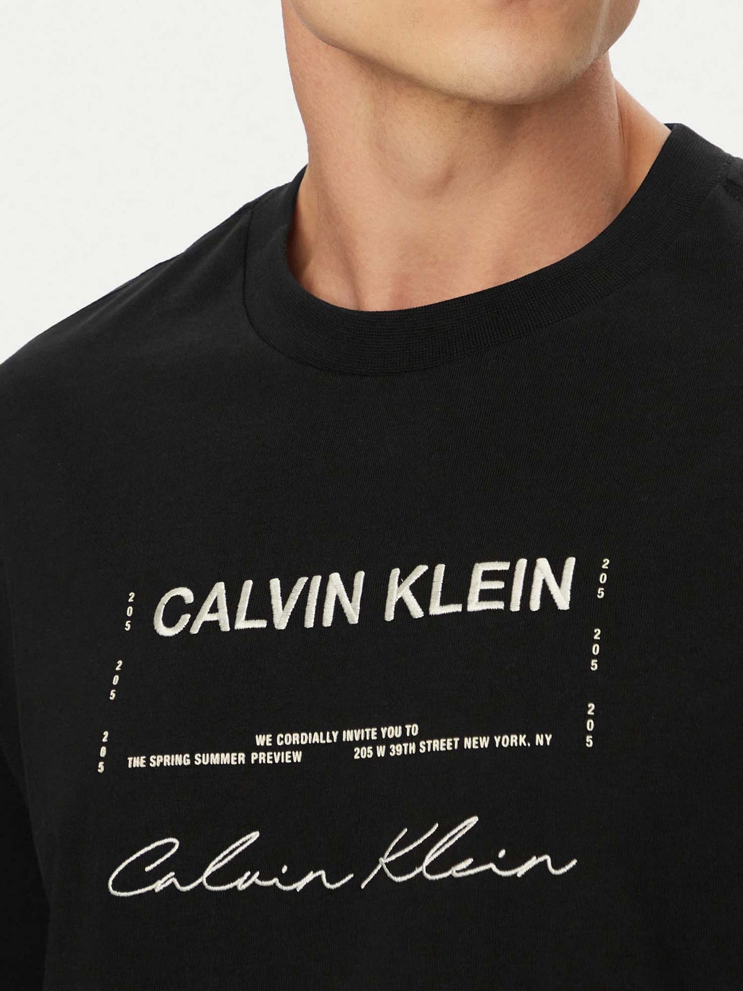 Calvin Klein Jeans 16S April Graphic, t-shirt nera da uomo a girocollo