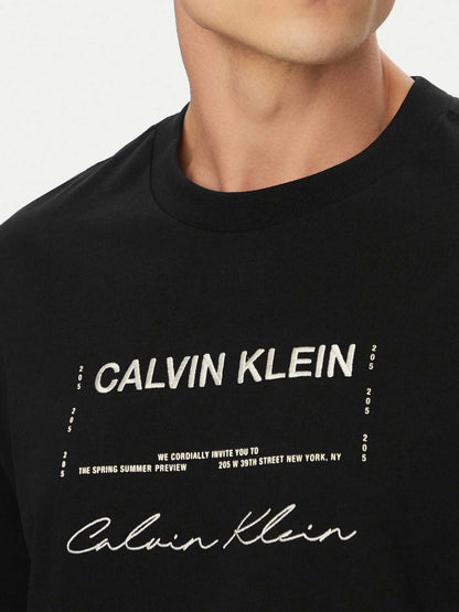 Calvin Klein Jeans 16S April Graphic, t-shirt nera da uomo a girocollo
