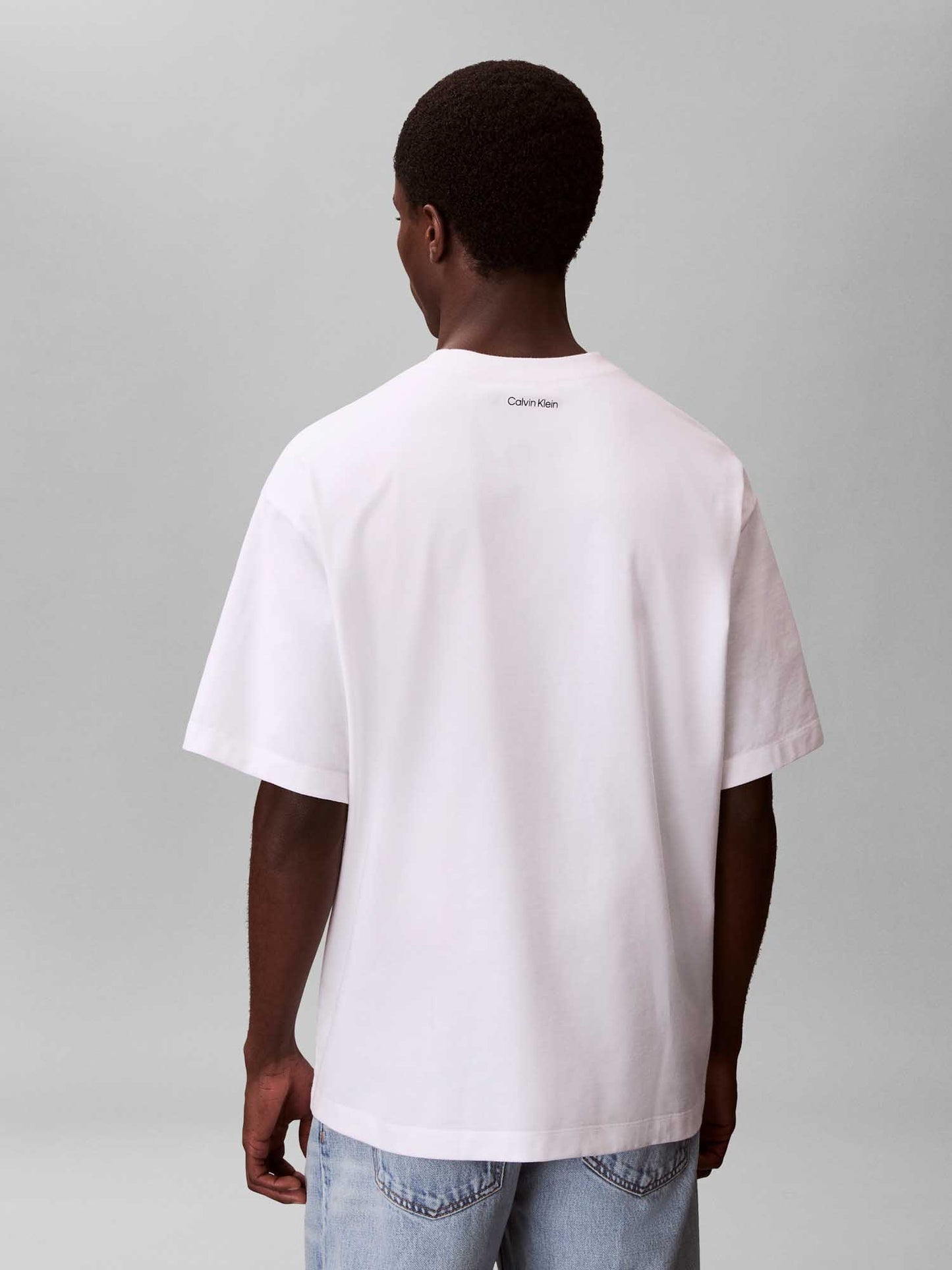 Calvin Klein Jeans 16S April Graphic, t-shirt bianca da uomo