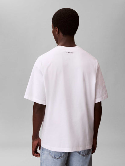 Calvin Klein Jeans 16S April Graphic, t-shirt bianca da uomo