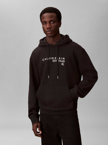 Felpa con cappuccio Calvin Klein 350 Terry 1968 da uomo nera