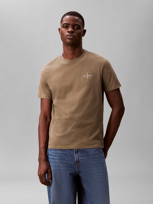 T-SHIRT VERDE CALVIN KLEIN  JEANS REGULAR FIT DA UOMO