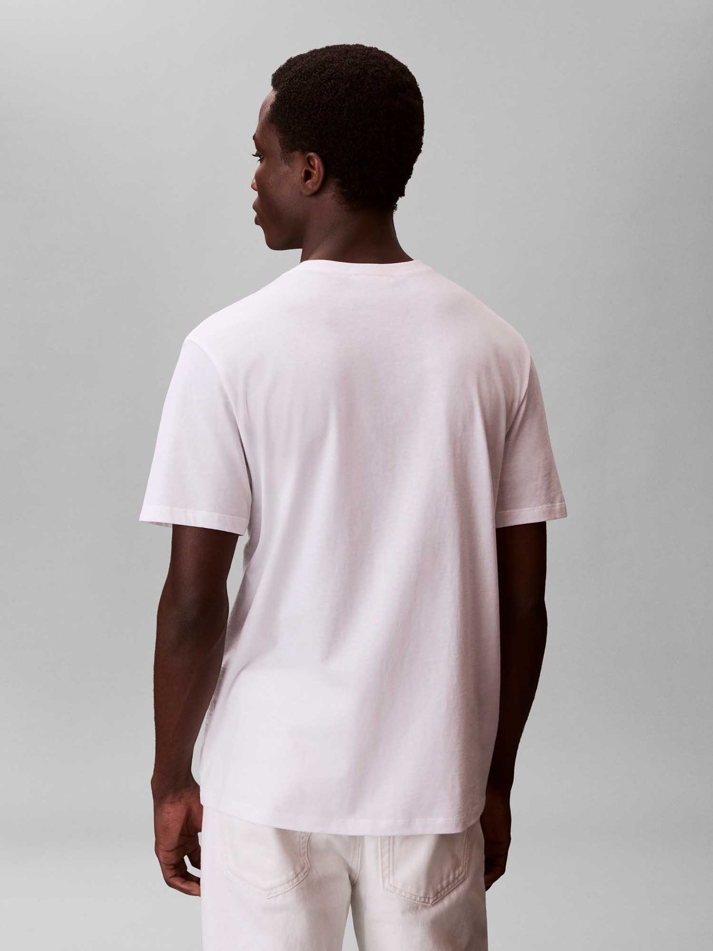 T-SHIRT BIANCA CALVIN KLEIN  JEANS REGULAR FIT DA UOMO