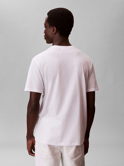 T-SHIRT BIANCA CALVIN KLEIN  JEANS REGULAR FIT DA UOMO