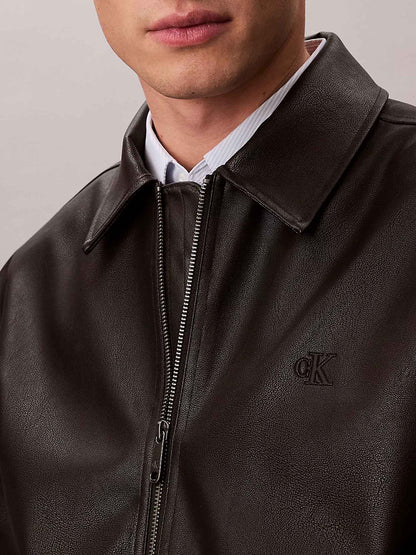 Giubbotto bomber nero da uomo Calvin Klein in poliestere