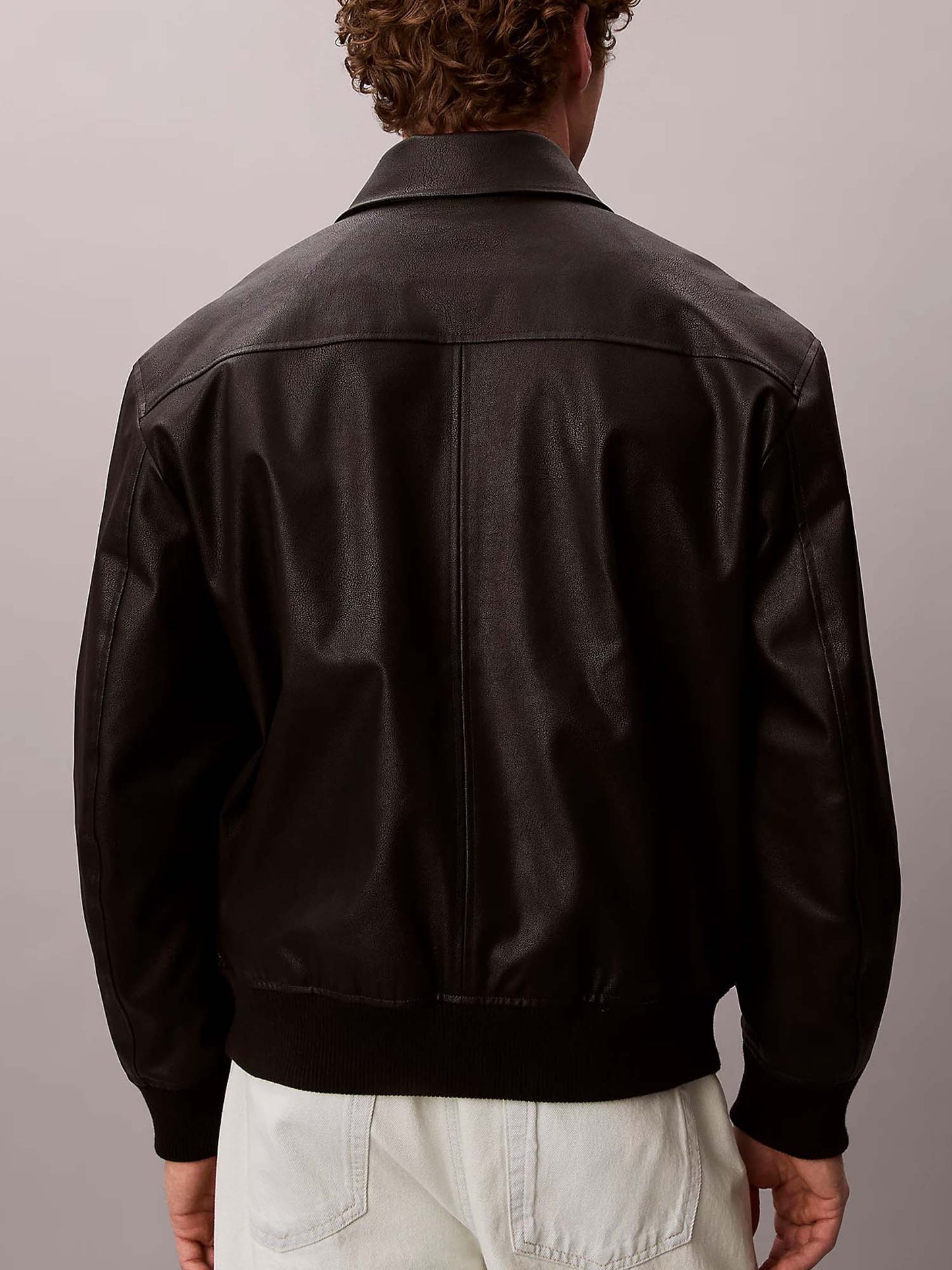 Giubbotto bomber nero da uomo Calvin Klein in poliestere