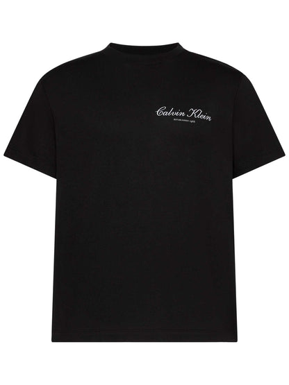 T-shirt nera Calvin Klein Jeans con logo da uomo