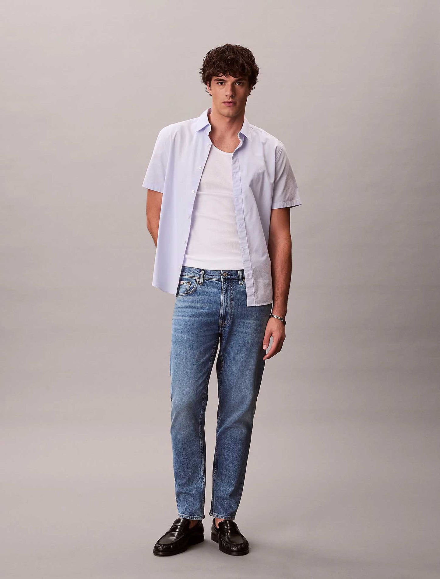 Jeans Calvin Klein Classic Tapered da uomo in denim