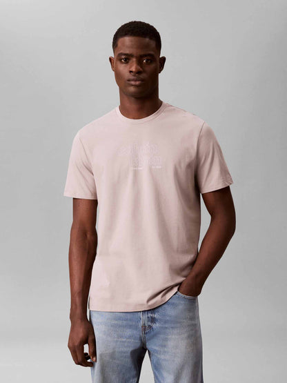 Calvin Klein CK 30S TRVL GRAPHIC, t-shirt maniche corte da uomo beige