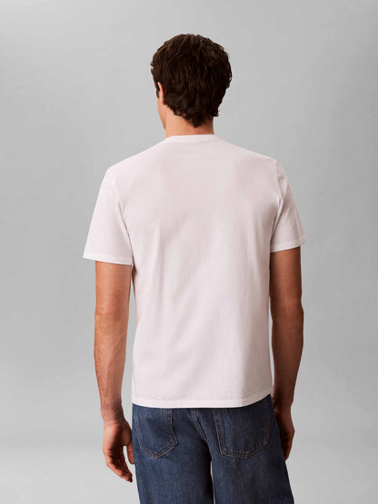 Calvin Klein CK 30S TRVL GRAPHIC, t-shirt maniche corte da uomo bianca