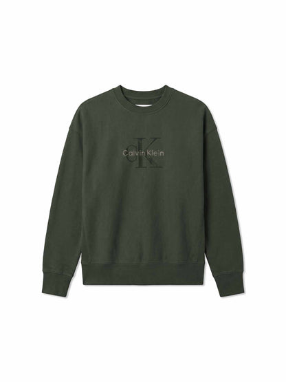 Calvin Klein CK Premium Terry, felpa da uomo verde