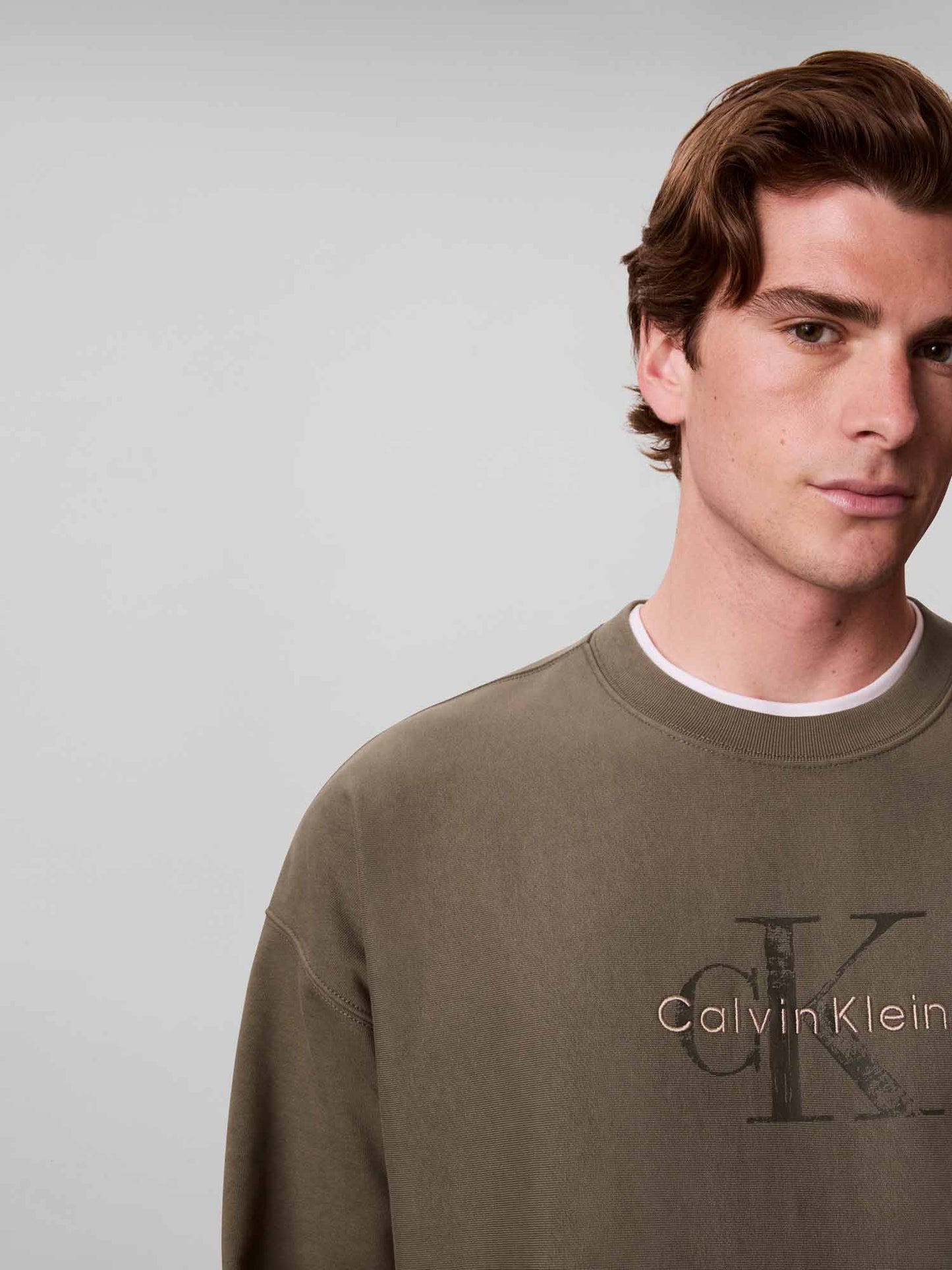 Calvin Klein CK Premium Terry, felpa da uomo verde