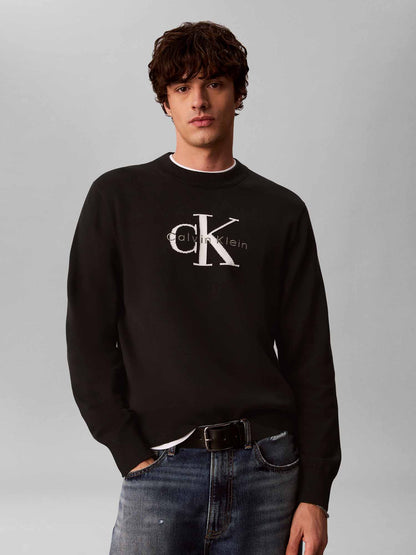 Calvin Klein Ck Classic Crew, maglia da uomo nera