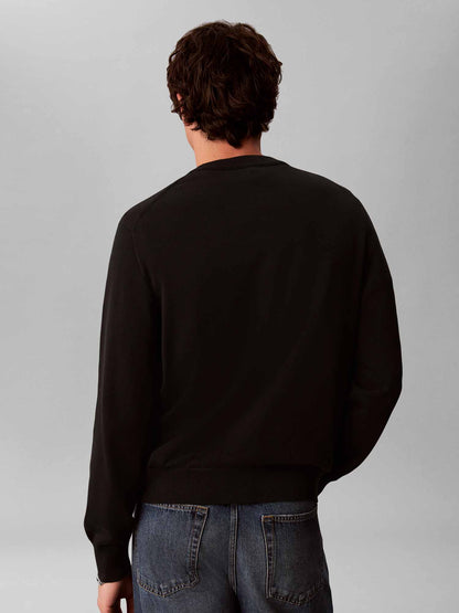 Calvin Klein Ck Classic Crew, maglia da uomo nera