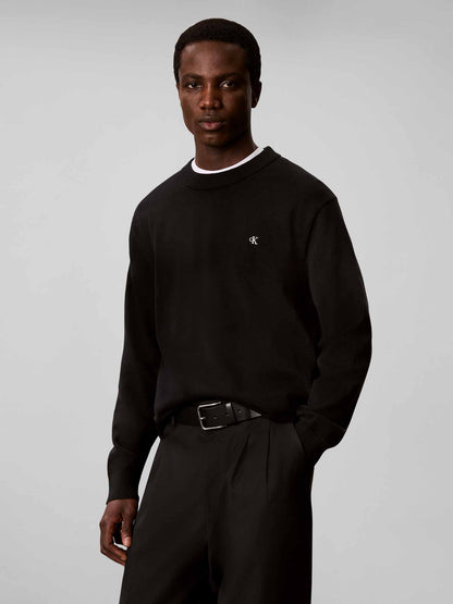Calvin Klein CK Classic Crew, maglia da uomo nera