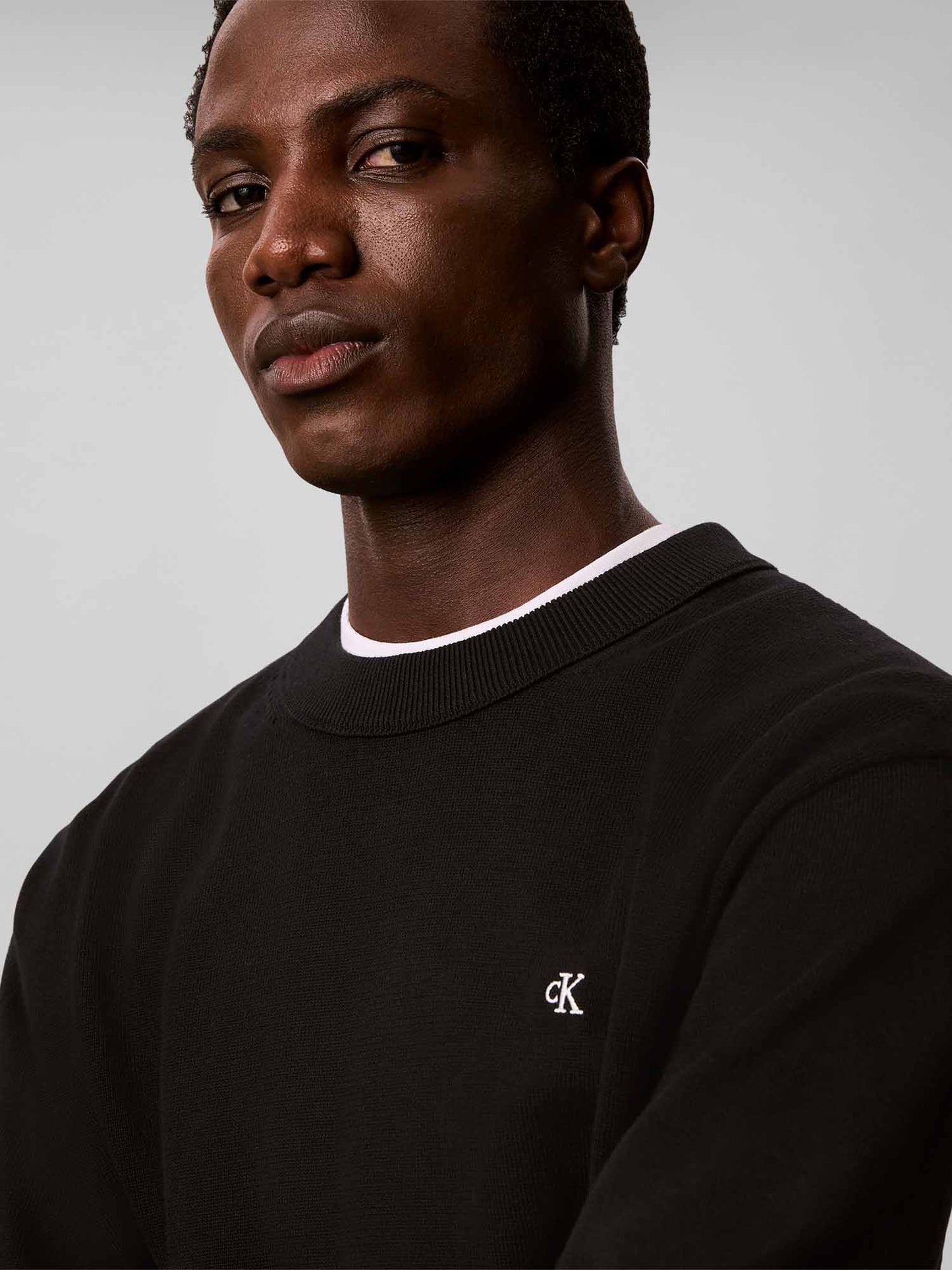 Calvin Klein CK Classic Crew, maglia da uomo nera