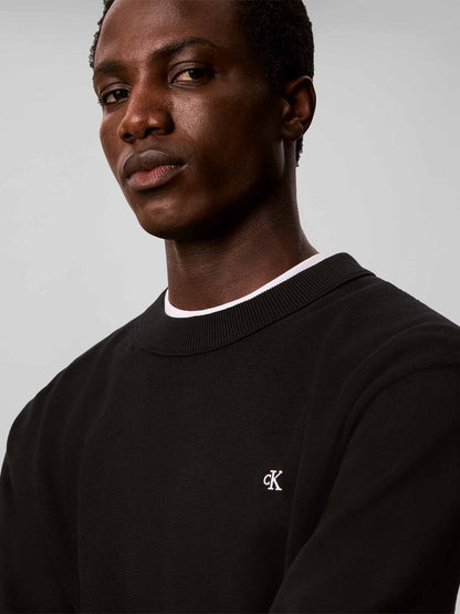 Calvin Klein CK Classic Crew, maglia da uomo nera
