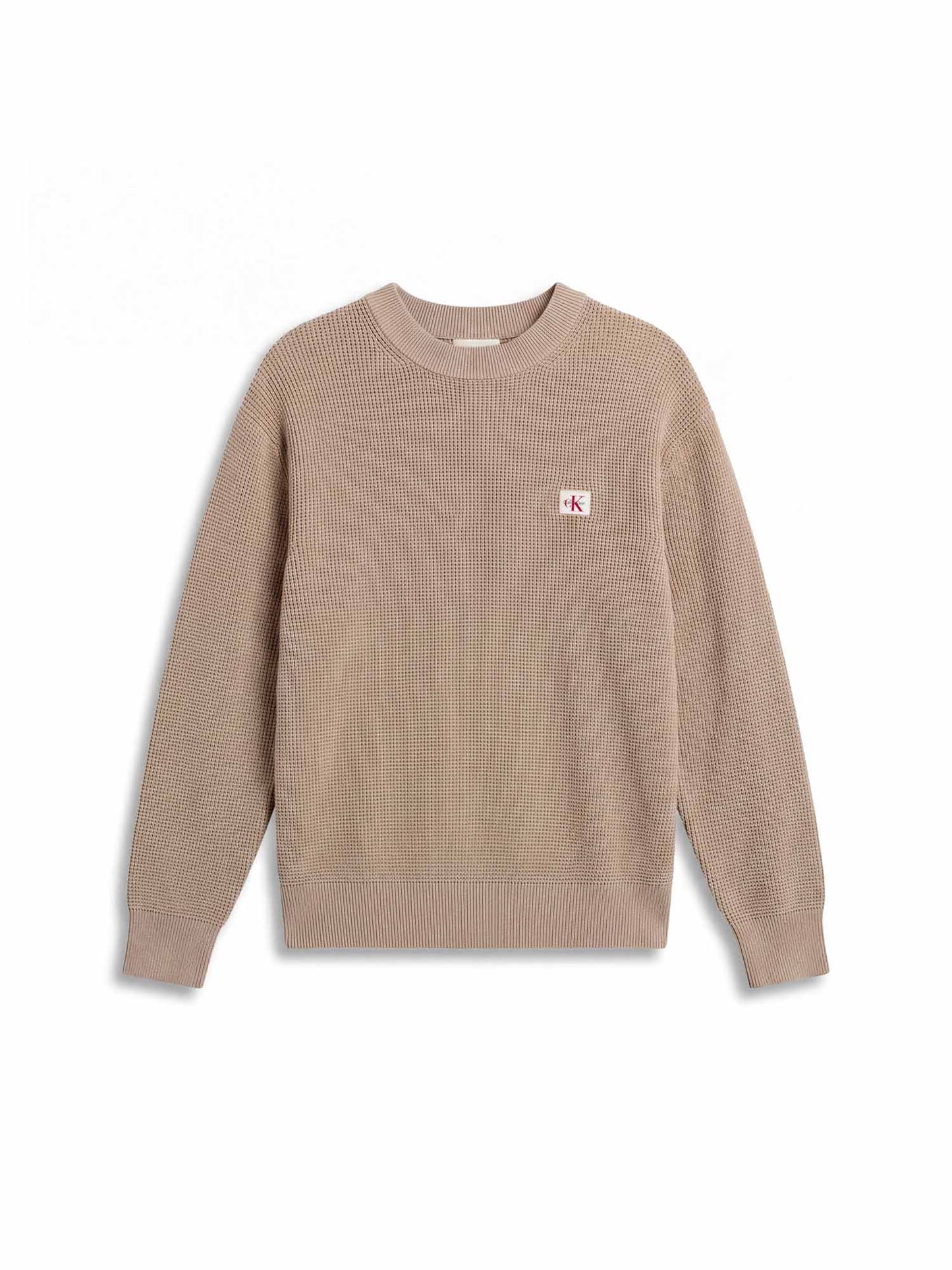 Calvin Klein Ck Classic Waffle, maglia da uomo beige