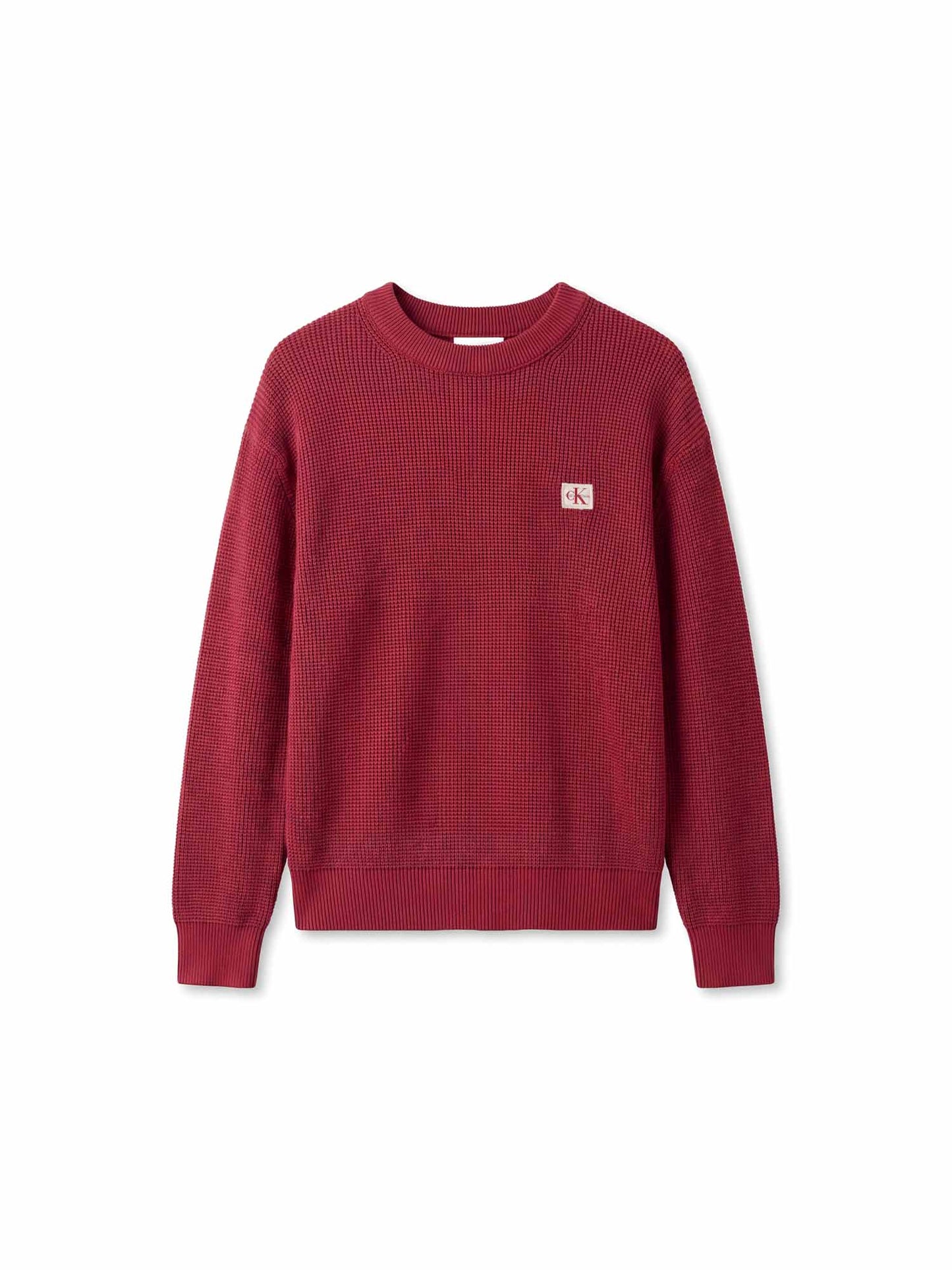Calvin Klein Ck Classic Waffle, maglia da uomo bordeaux
