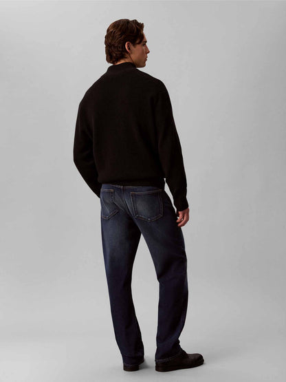 Calvin Klein Classic Waffle Zi, maglia da uomo nera