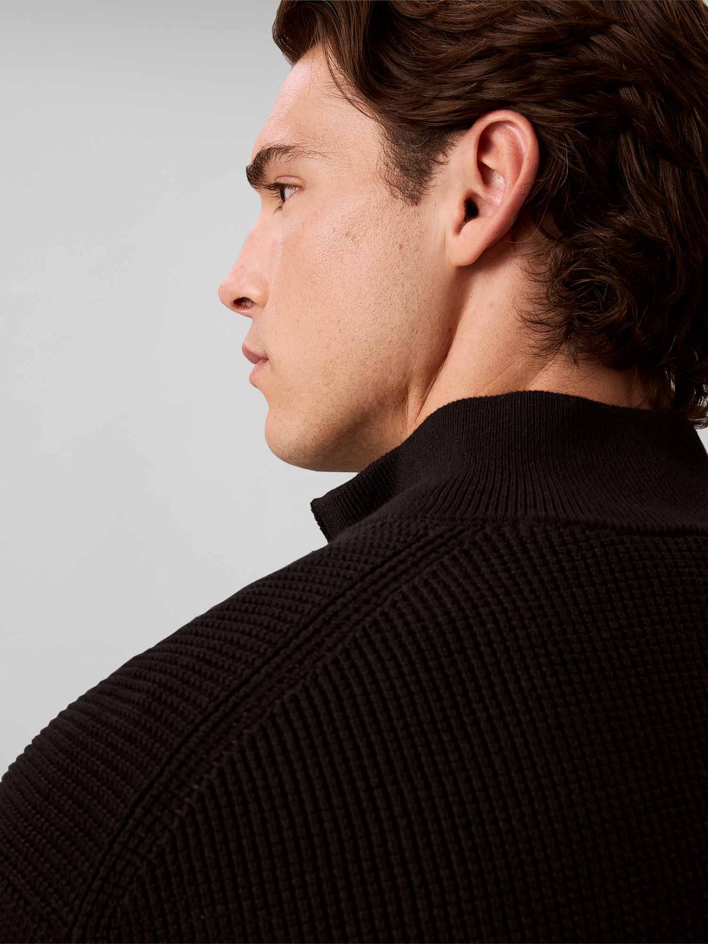 Calvin Klein Classic Waffle Zi, maglia da uomo nera