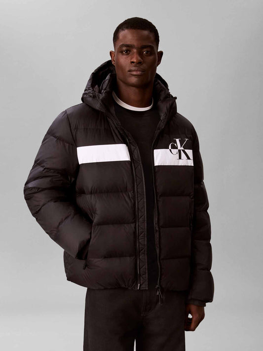 Calvin Klein Ck Nylon Colorblock, giubbotti da uomo nero