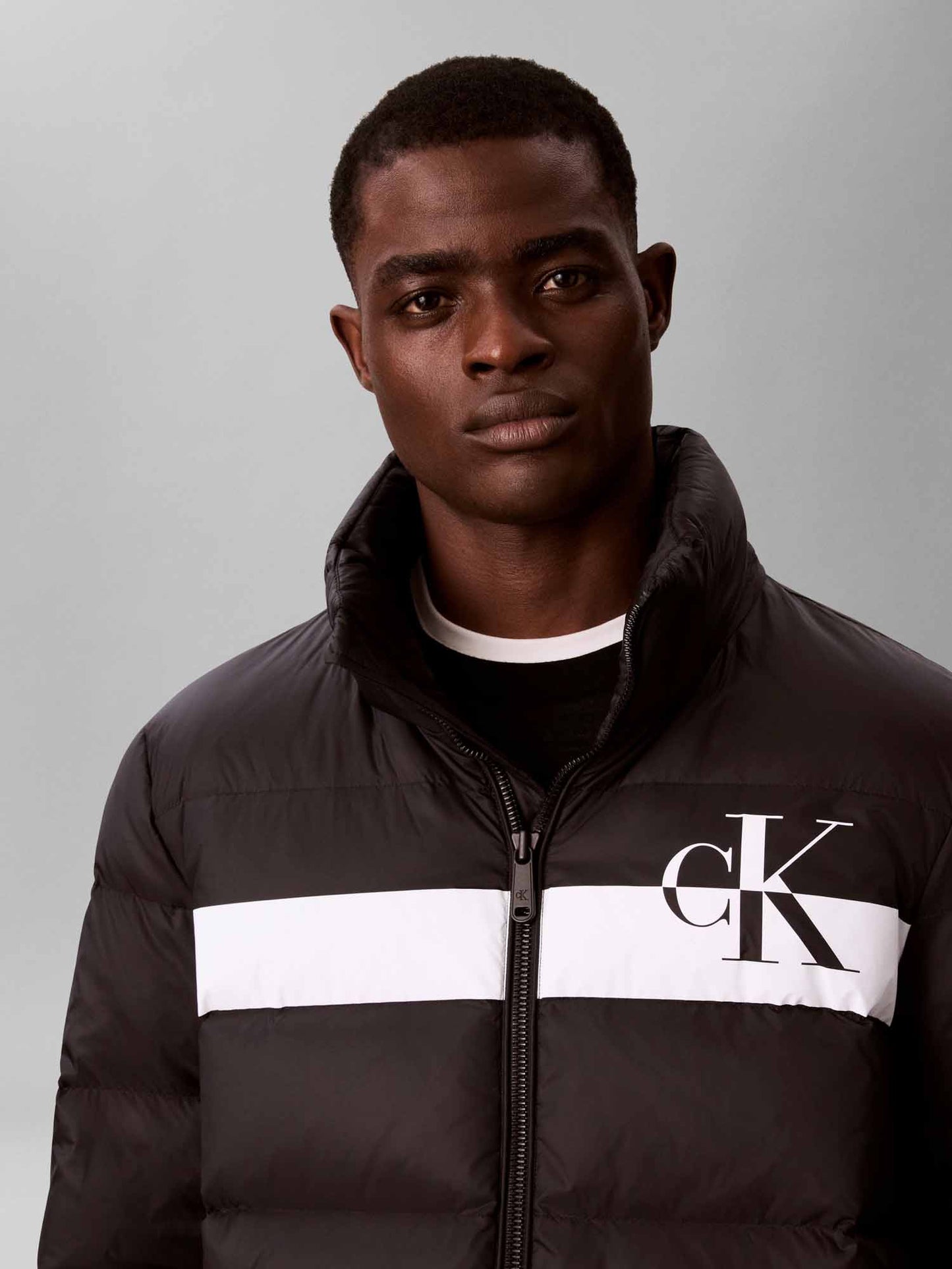 Calvin Klein Ck Nylon Colorblock, giubbotti da uomo nero