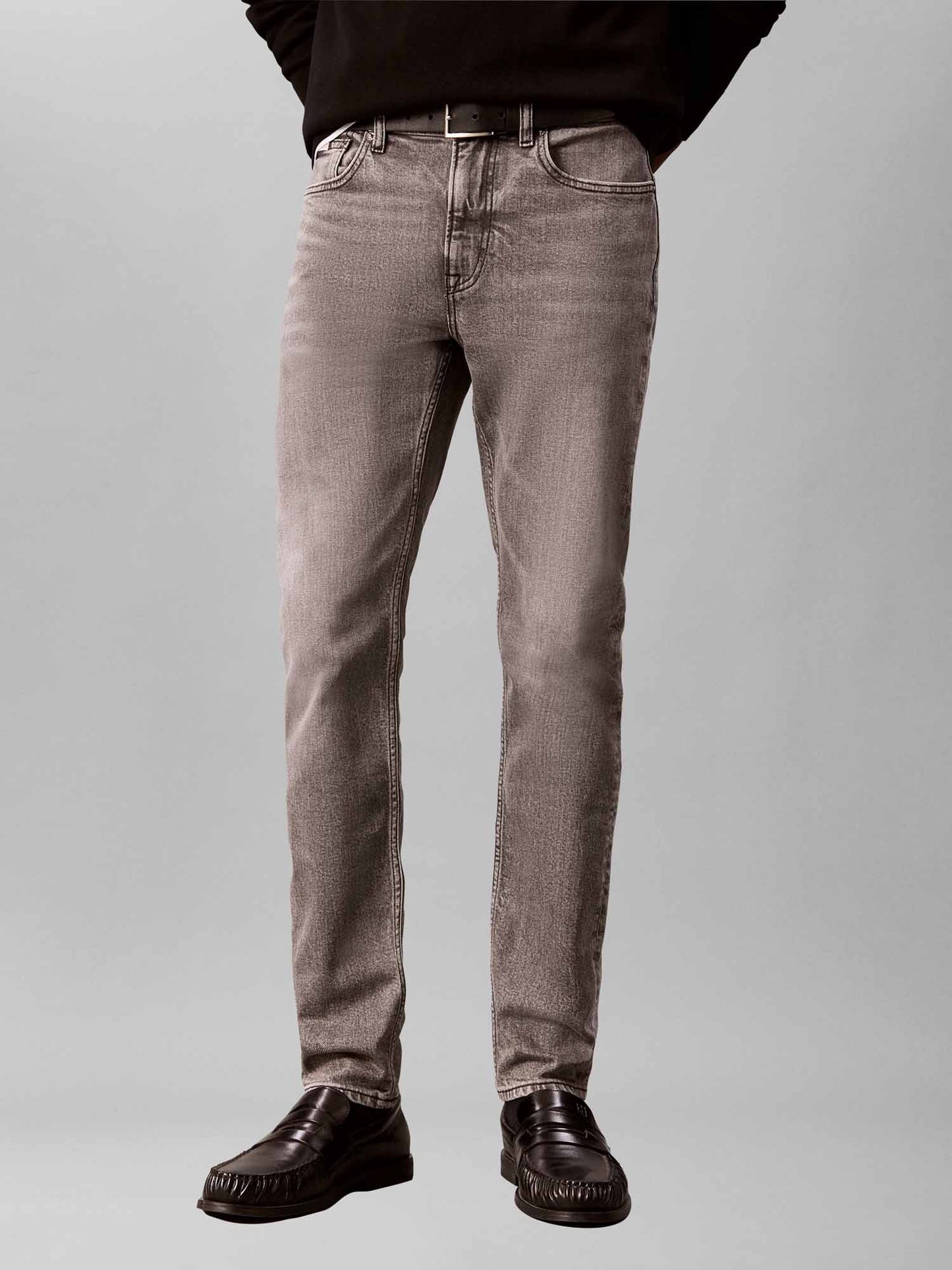Calvin Klein Ck Taper Basalt, jeans da uomo grigi