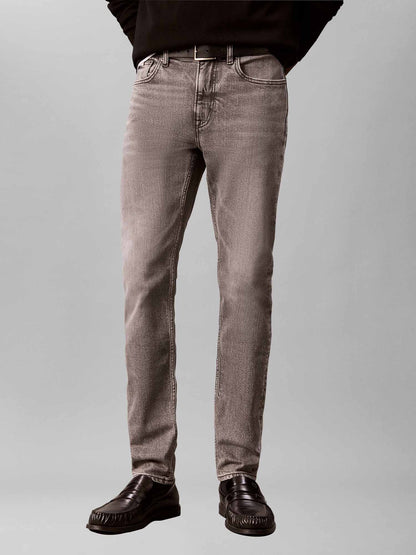 Calvin Klein Ck Taper Basalt, jeans da uomo grigi