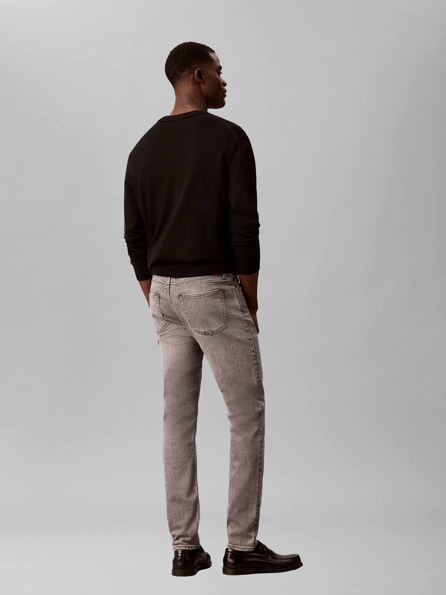 Calvin Klein Ck Taper Basalt, jeans da uomo grigi