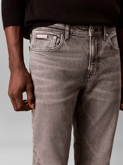 Calvin Klein Ck Taper Basalt, jeans da uomo grigi