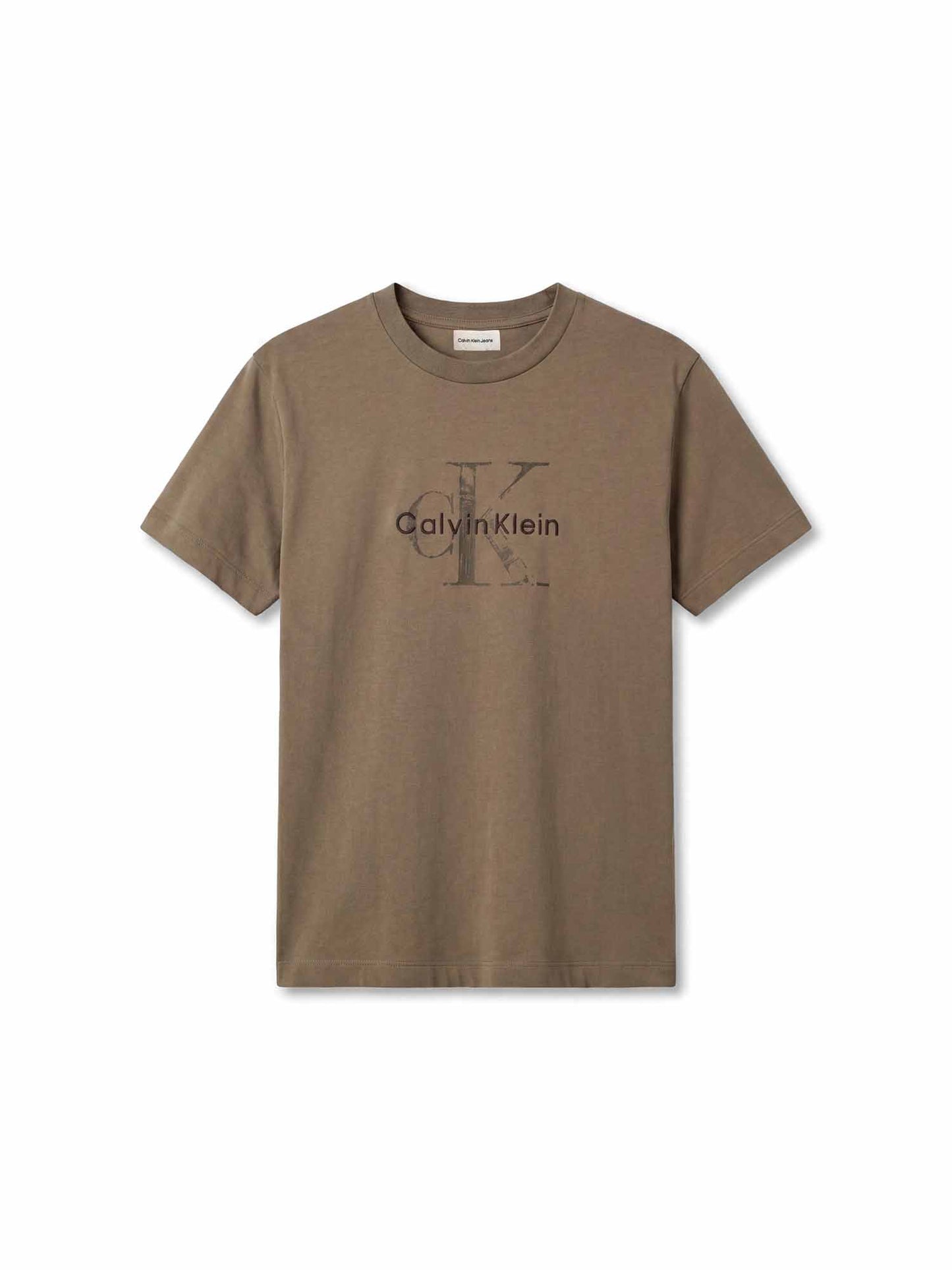 Calvin Klein CK 20'S Distressed, t-shirt maniche corte da uomo verde