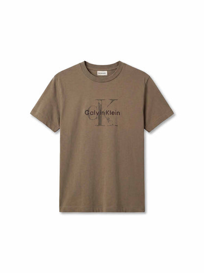 Calvin Klein CK 20'S Distressed, t-shirt maniche corte da uomo verde