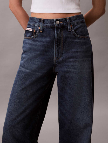 JEANS WIDE LEG CALVIN KLEIN JEANS DA DONNA DENIM SCURO
