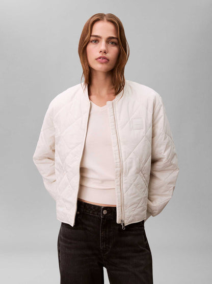 Calvin Klein Lightweight Quilt, giubbotto trapuntato donna crema