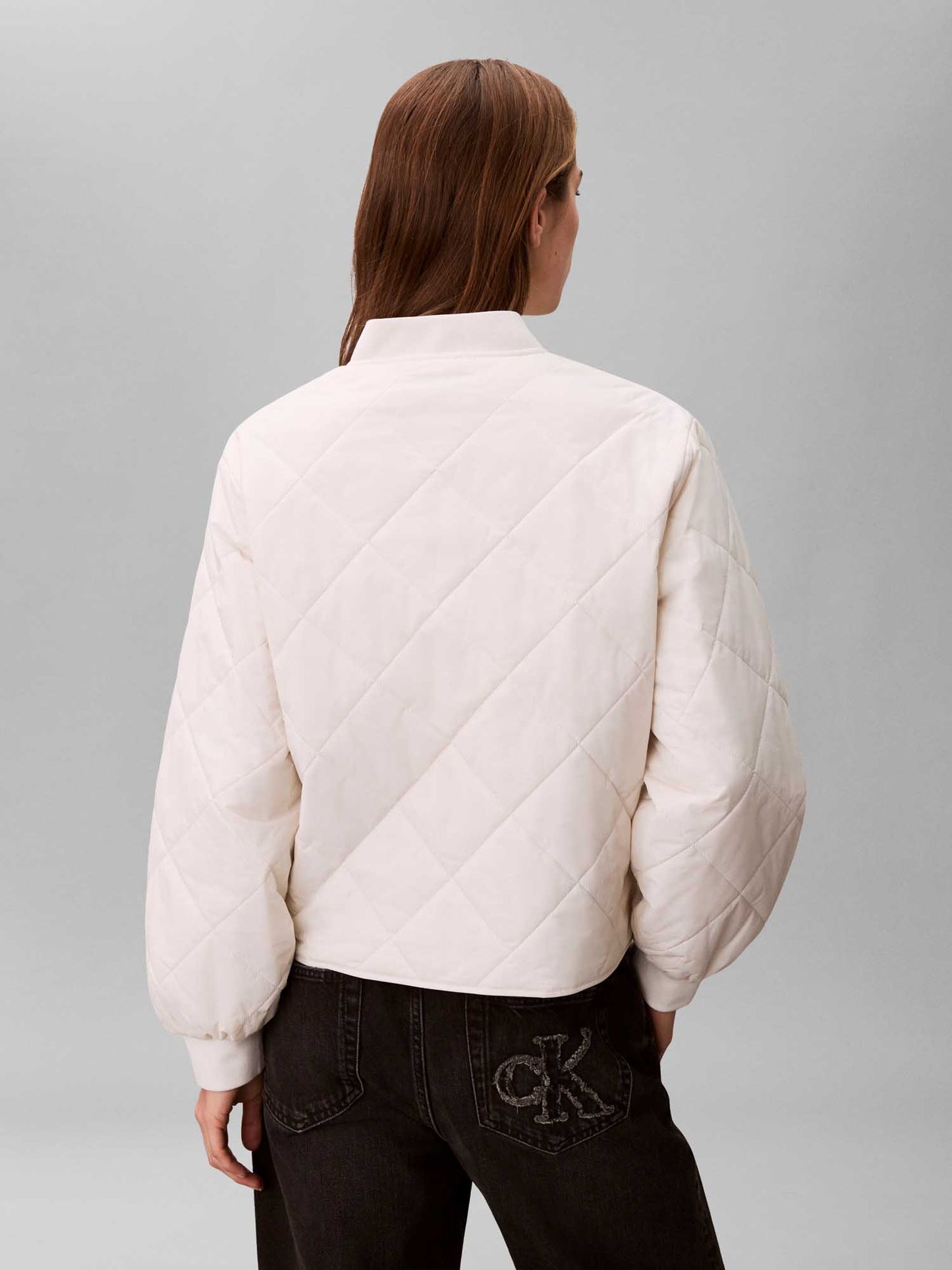 Calvin Klein Lightweight Quilt, giubbotto trapuntato donna crema
