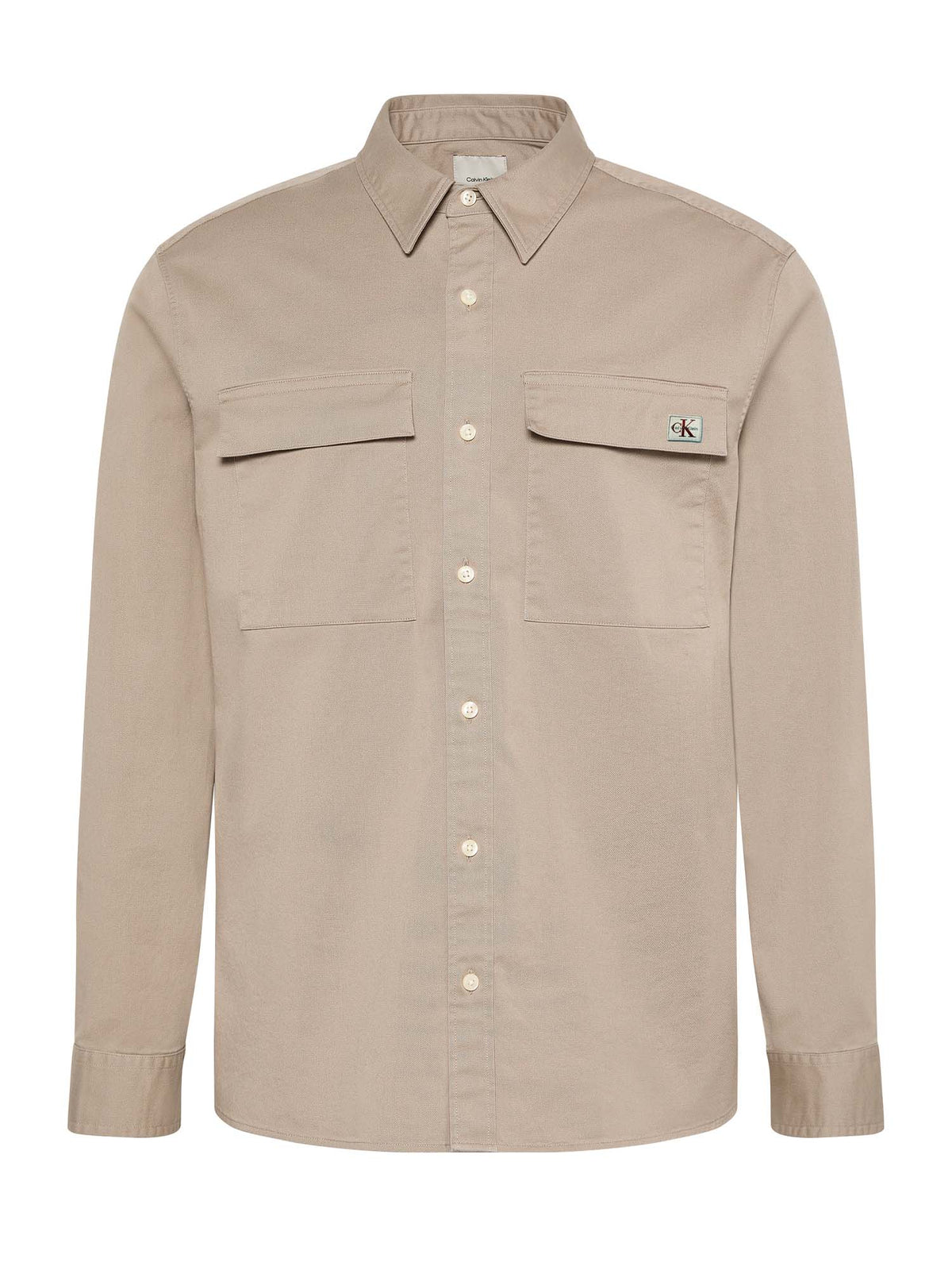 Calvin Klein Comfort Overshirt, camicia da uomo kaki