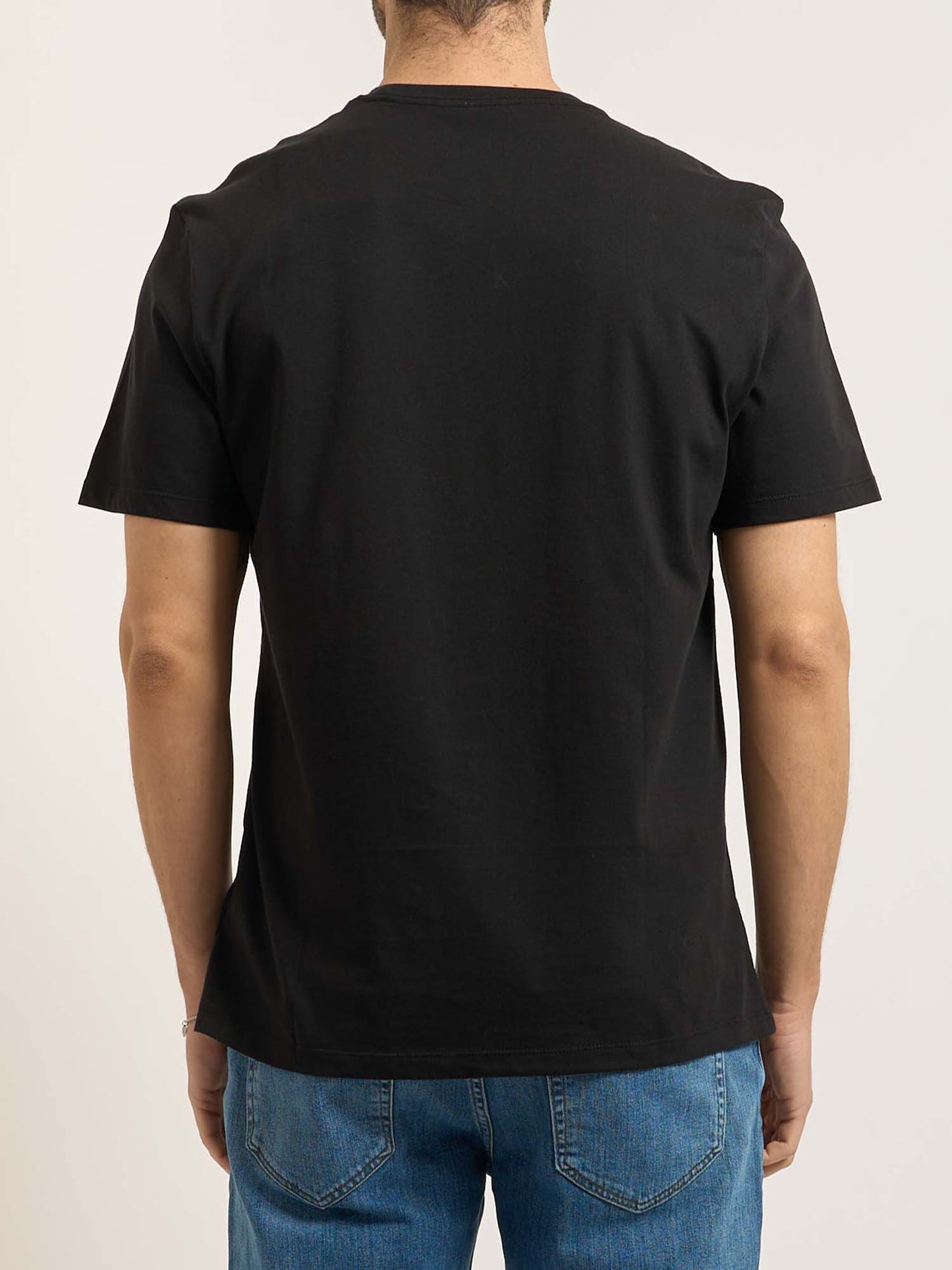 T-shirt nera da uomo Calvin Klein Jeans 30S Wholesale in cotone
