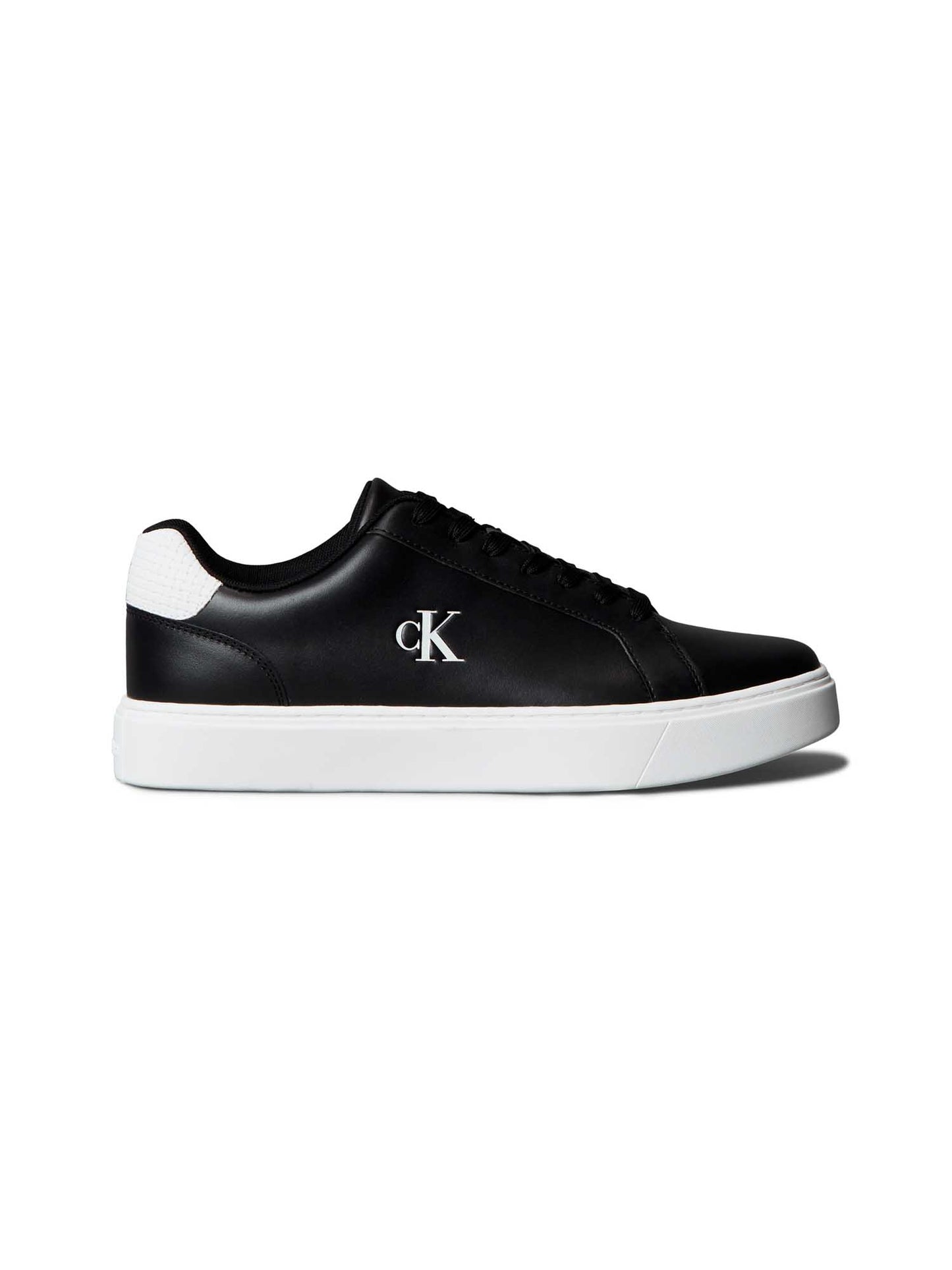 Sneakers Classic Cup Lace da uomo in pelle nera Calvin Klein
