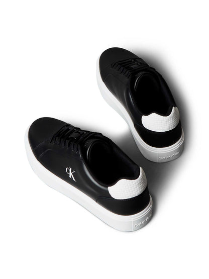 Sneakers Classic Cup Lace da uomo in pelle nera Calvin Klein