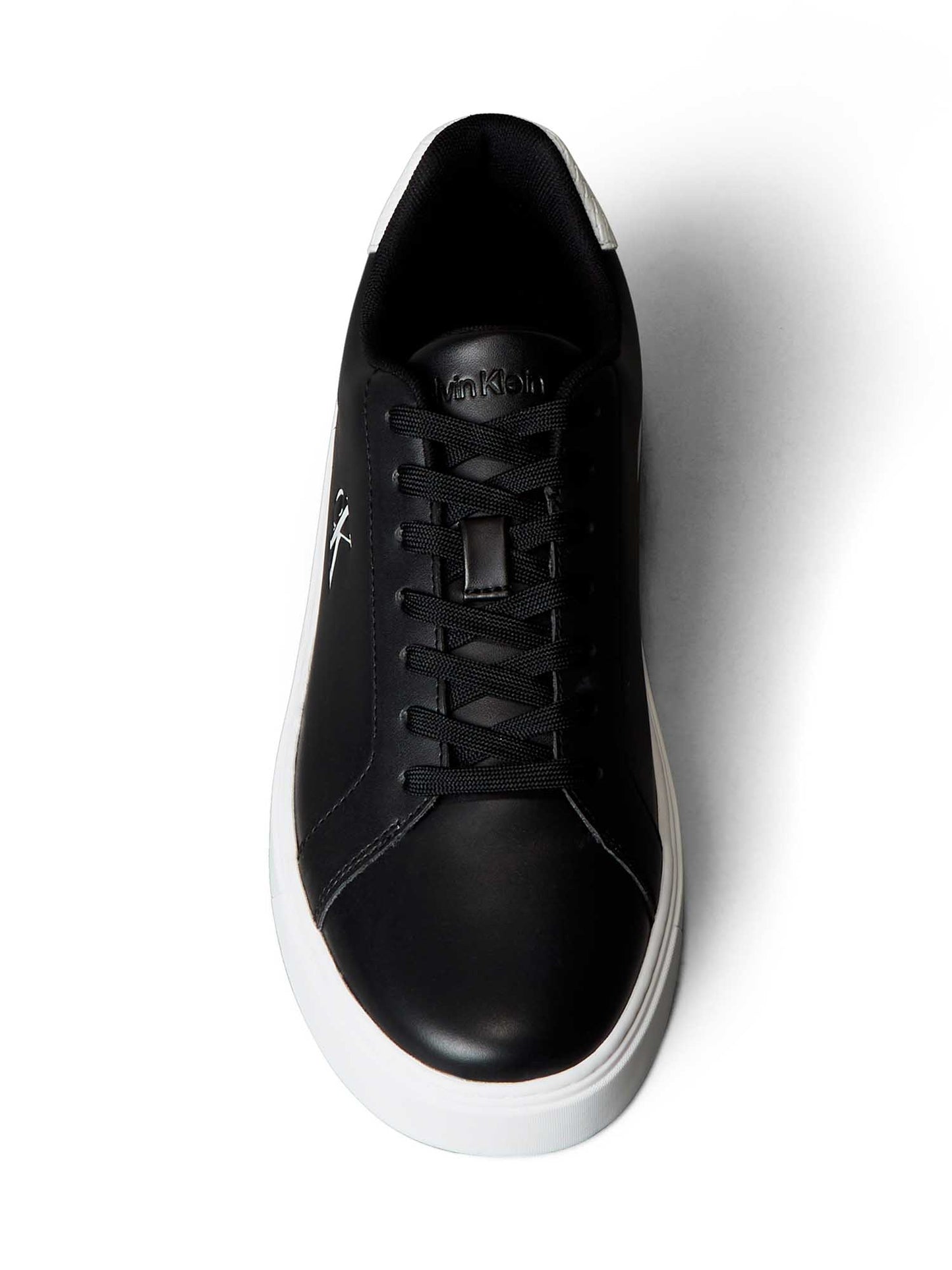 Sneakers Classic Cup Lace da uomo in pelle nera Calvin Klein