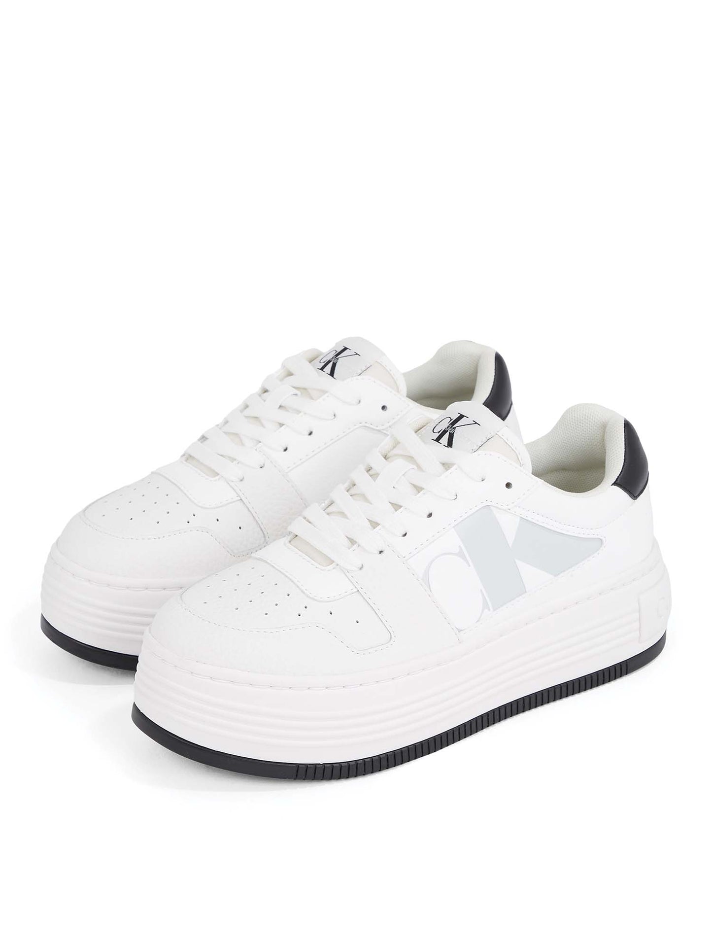 SNEAKERS BOLD FLATF LOW CALVIN KLEIN JEANS DONNA BIANCO-NERO
