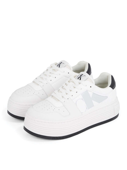 SNEAKERS BOLD FLATF LOW CALVIN KLEIN JEANS DONNA BIANCO-NERO