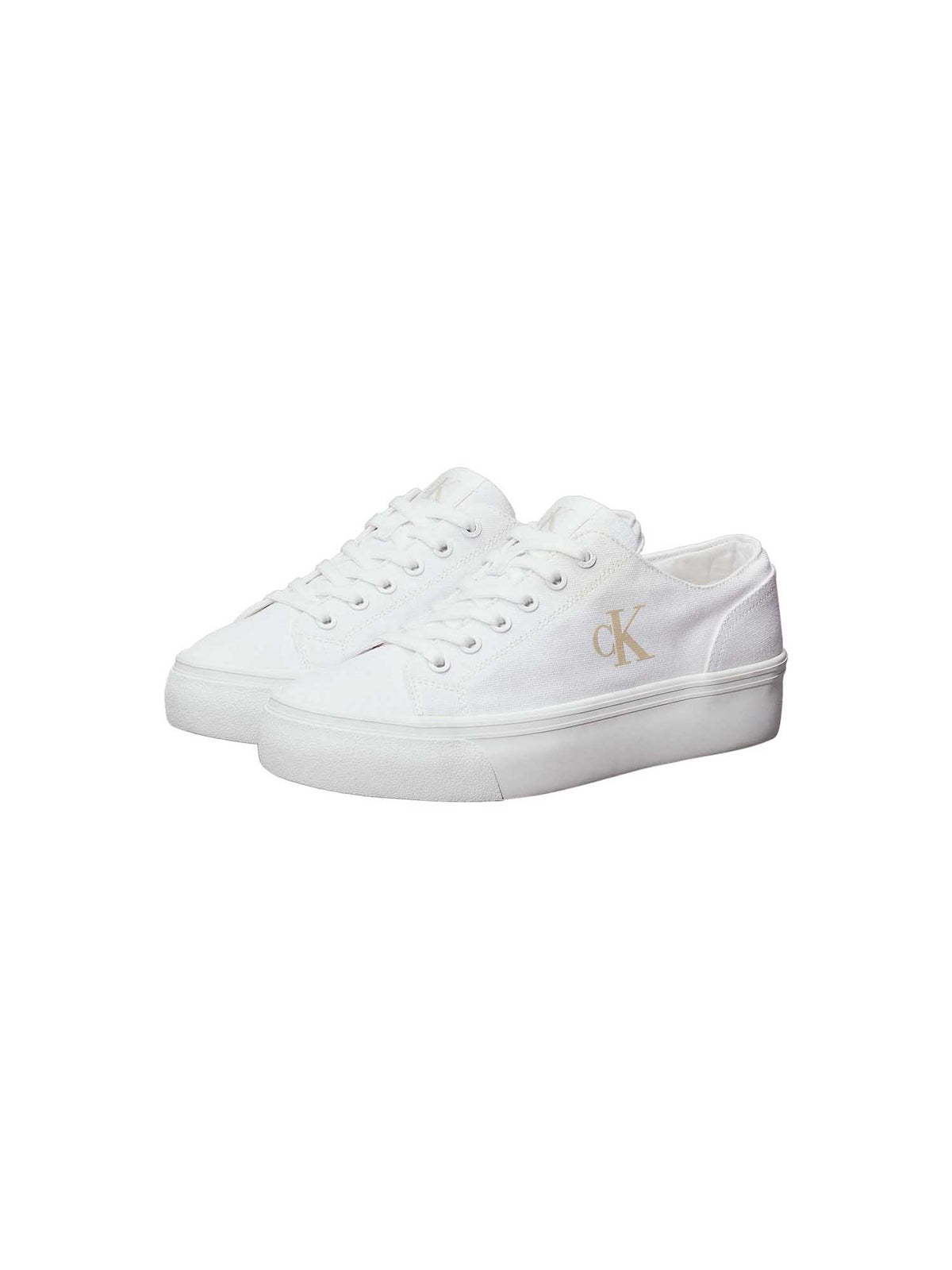 Ck vulc flatform low sneakers da donna bianco